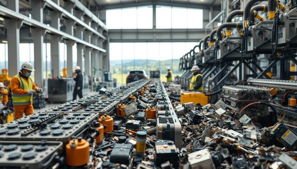 EV battery recycling process