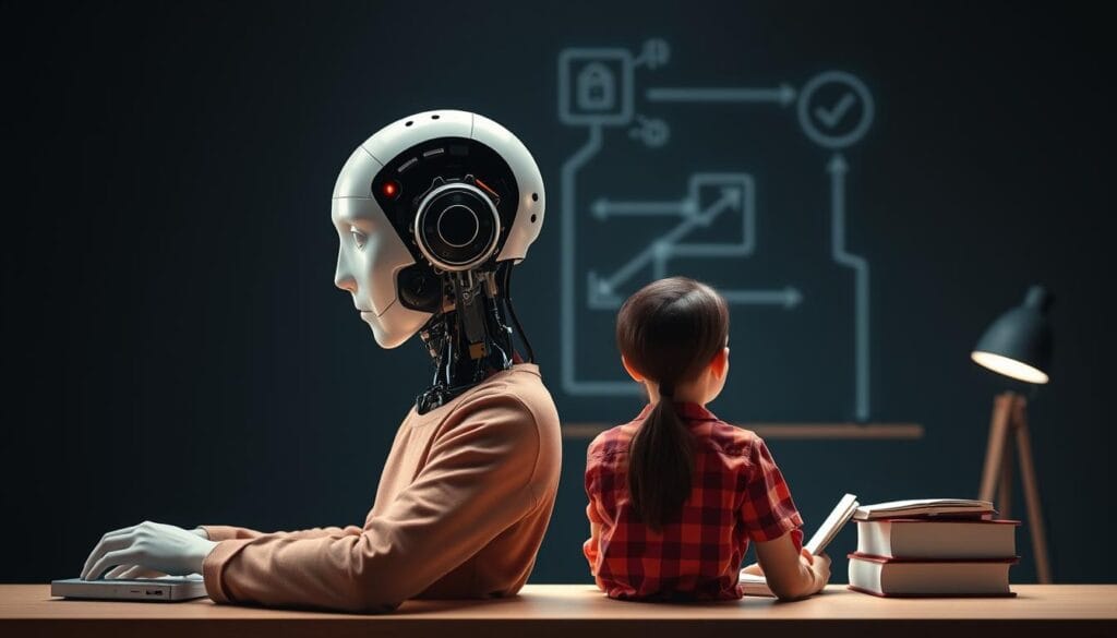 Balance of technology and human teaching in modern education