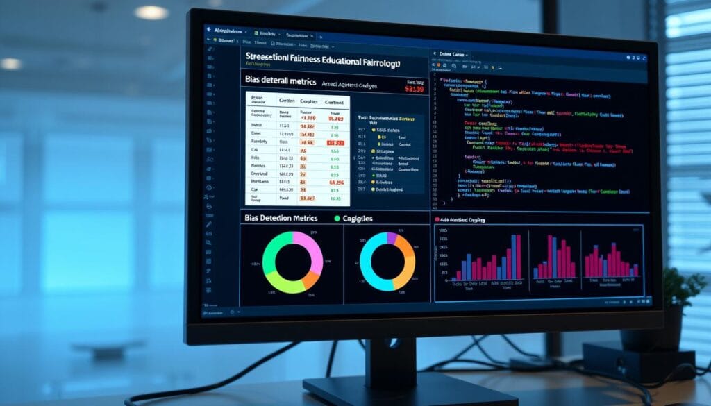 Visualization of AI algorithm analysis for educational fairness